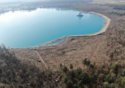 Der Rimsinger Baggersee im März 2025